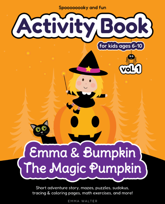 Activity Book for Kids - Emma & Bumpkin the Magic Pumpkin, printable activity books for kids