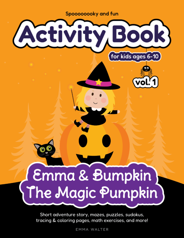 Activity Book for Kids - Emma & Bumpkin the Magic Pumpkin, printable activity books for kids