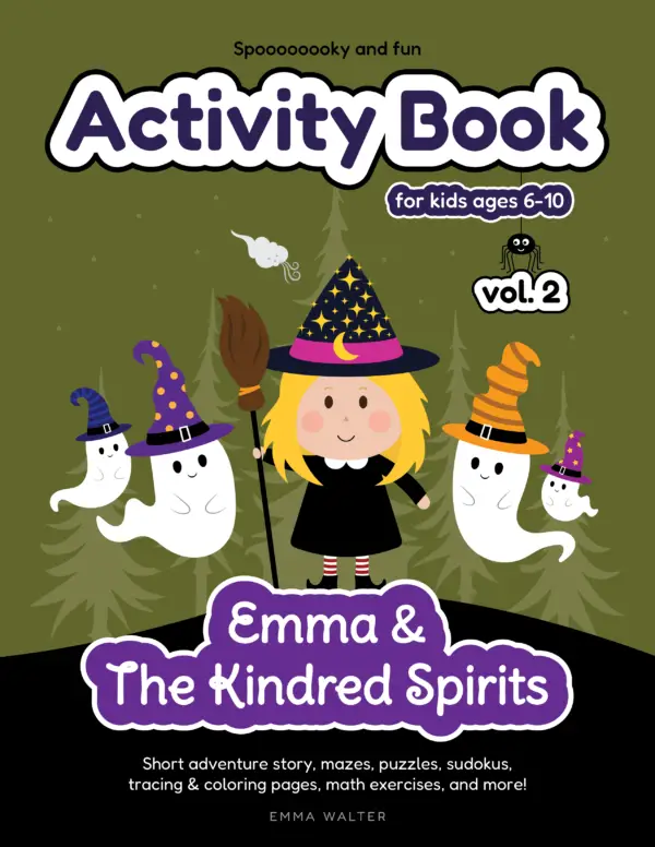 Activity Book for Kids - Emma & The Kindred Spirits, printable activity books for kids