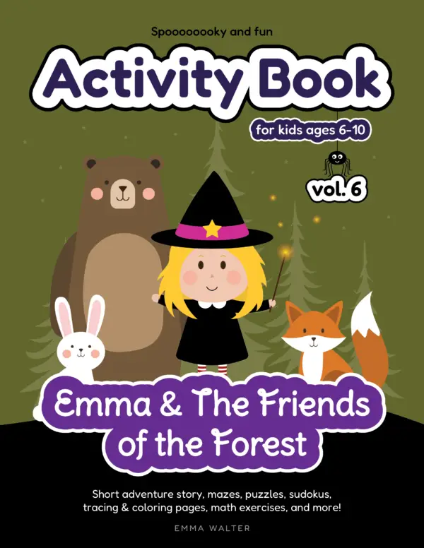 Activity Book for Kids - Emma & The Friends of the Forest, printable activity books for kids