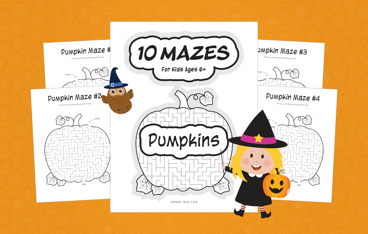 Free Halloween Activity Book Printables for Children, Seasonal Fun, 10 Free Mazes for Kids
