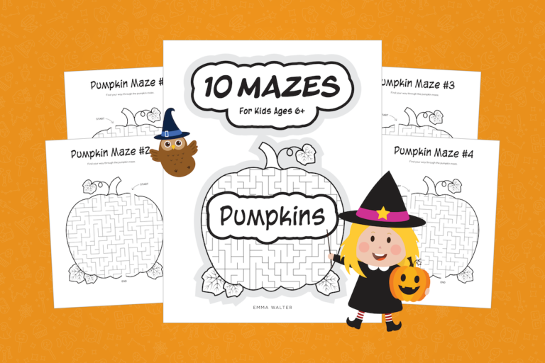 Free Halloween Activity Book Printables for Children, Seasonal Fun, 10 Free Mazes for Kids