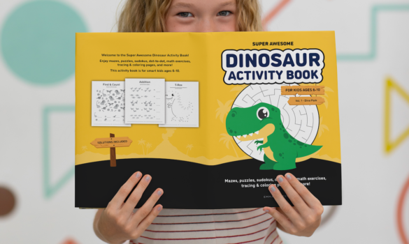 The Benefits of Activity Books for Kids, Emma Walter, Printable Activity Books, Super Awesome Dinosaur Activity Book, Dino Park
